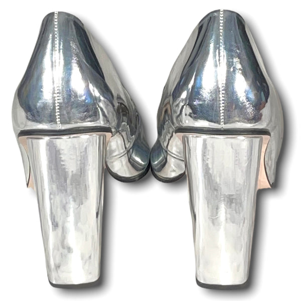 ASOS Silver Wedge Heels (US 7/UK 5)