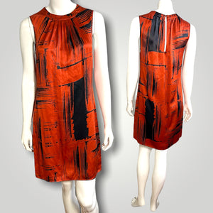 Vintage CALVIN KLEIN Silk Brush Stroke Shift Dress (US 6)