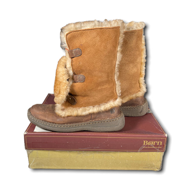 B.O.C By Born Brown Shearling Boots (US 9)