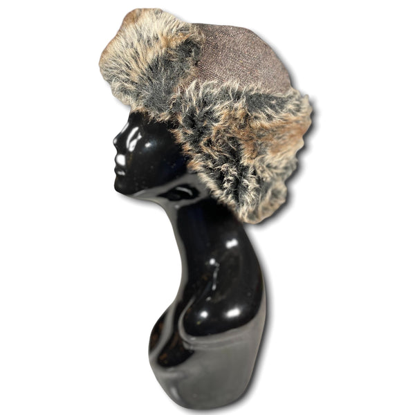 Faux Fur Brown Trapper Hat (S-M)