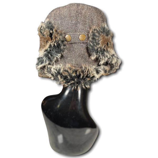 Faux Fur Brown Trapper Hat (S-M)