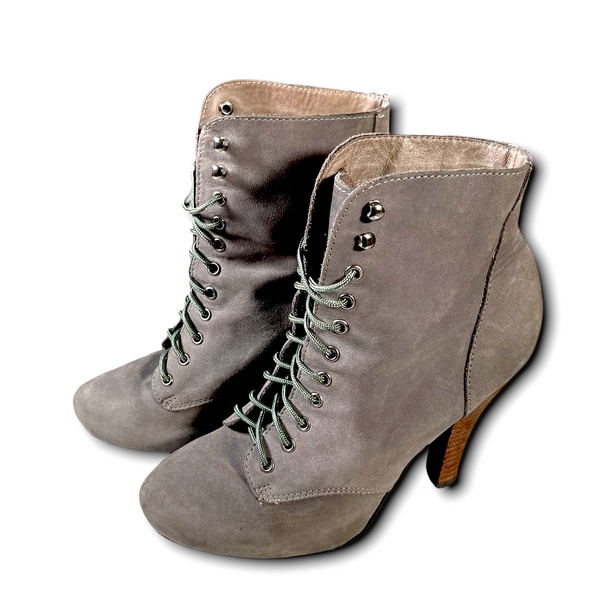 REPORT Grey Suede Lace-up Boots (US 7)