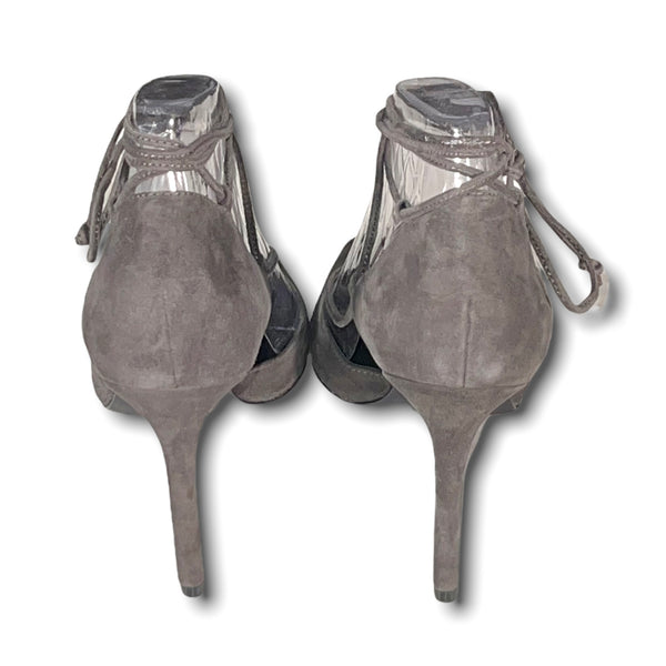 Grey Suede RALPH LAUREN Lace-up Heels (US 7.5)