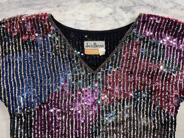 Vintage Color Swirl Sequin Top (US 6)